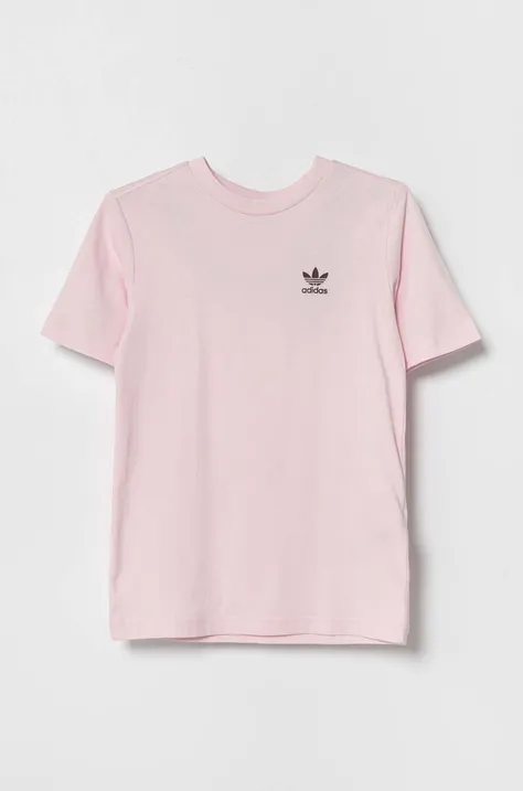 adidas Originals t-shirt bawełniany dziecięcy kolor różowy