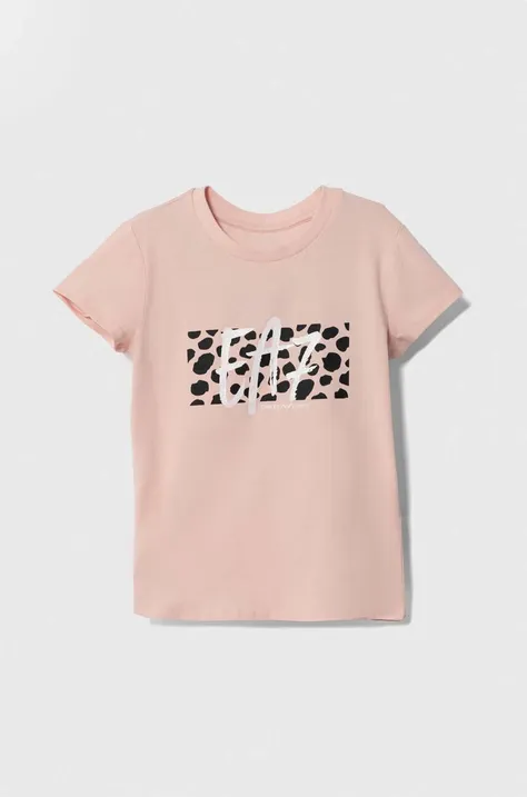 EA7 Emporio Armani t-shirt dziecięcy kolor różowy