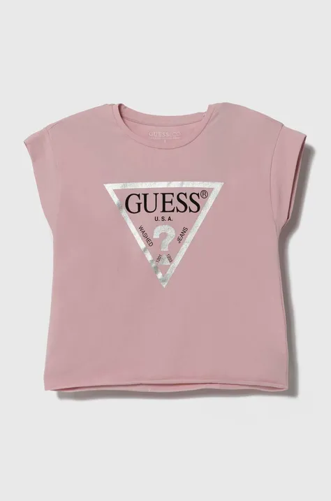 Детская футболка Guess цвет розовый