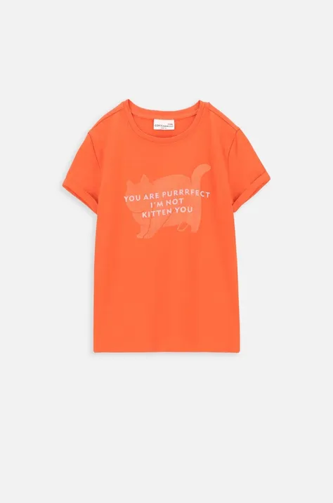 Дитяча футболка Coccodrillo колір помаранчевий
