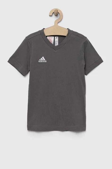 adidas Performance t-shirt bawełniany dziecięcy ENT22 TEE Y kolor szary z aplikacją