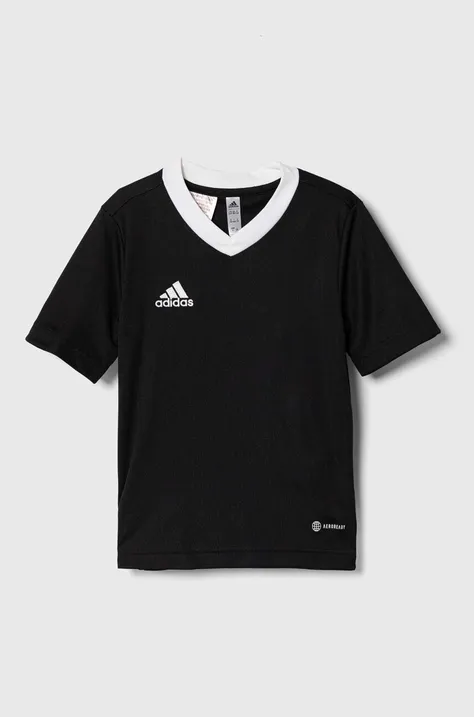 Otroška kratka majica adidas Performance ENT22 JSY Y črna barva