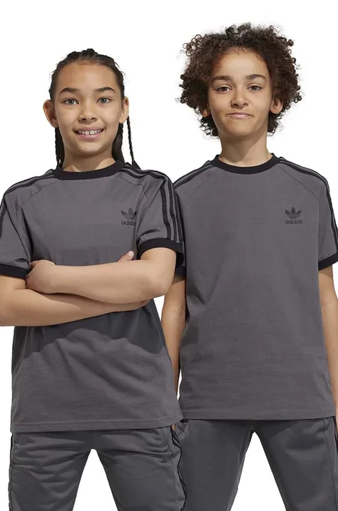 adidas Originals t-shirt bawełniany kolor szary z aplikacją
