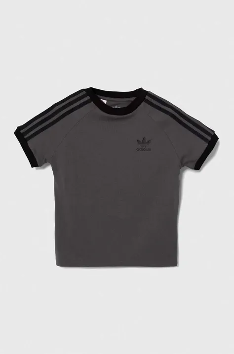 Bavlnené tričko adidas Originals šedá farba, s nášivkou
