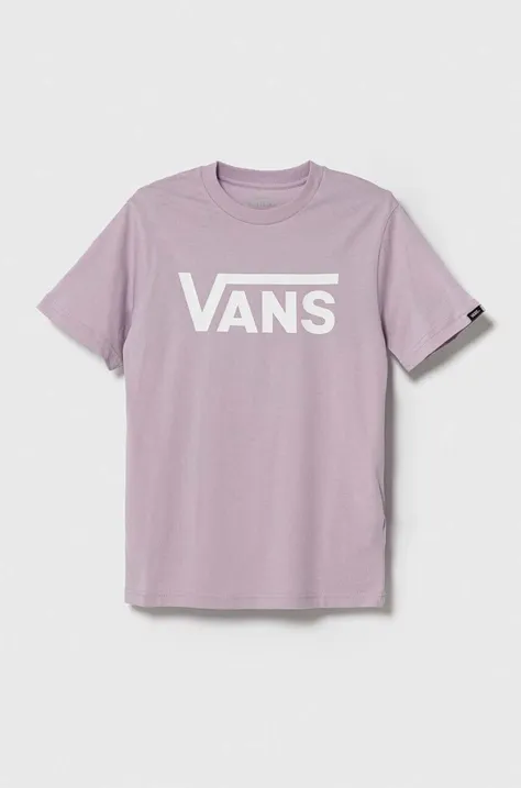Vans t-shirt bawełniany dziecięcy BY VANS CLASSIC BOYS kolor fioletowy z nadrukiem