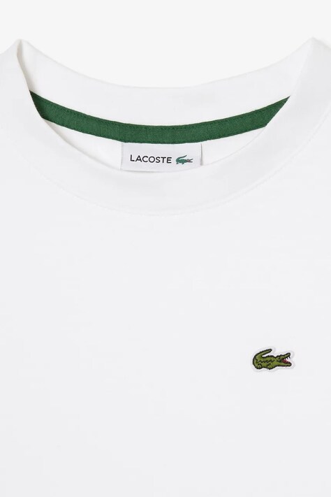 Lacoste t-shirt bawełniany dziecięcy kolor biały gładki TJ1122