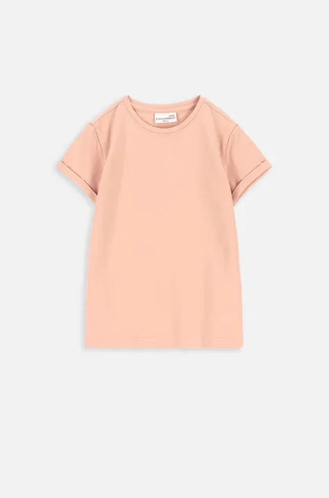 Otroška kratka majica Coccodrillo roza barva