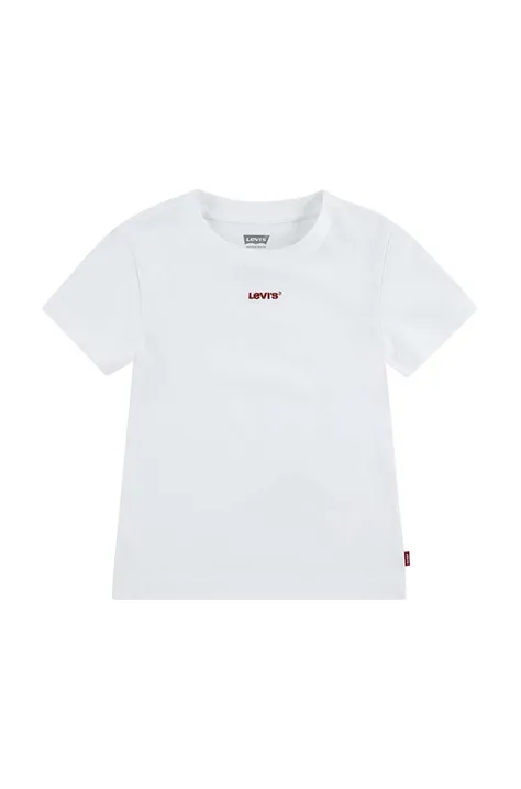 Levi's t-shirt bawełniany dziecięcy kolor biały gładki