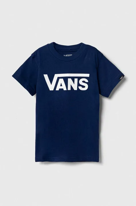 Vans t-shirt bawełniany dziecięcy VN0A3W76CS01 BY VANS CLASSIC KIDS kolor niebieski z nadrukiem