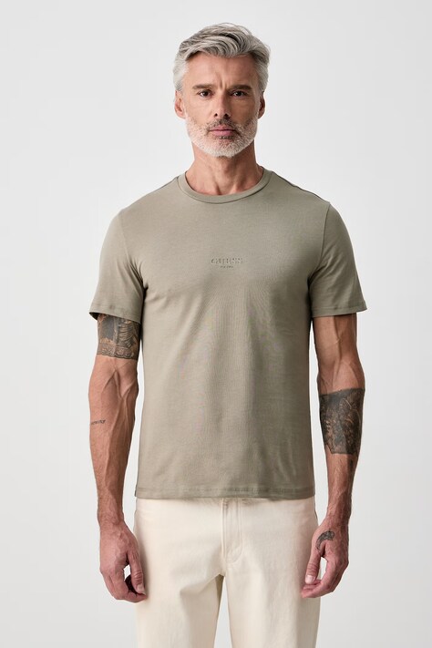 Guess T-shirt męski bawełniany AIDY zielony M2YI72 I3Z14