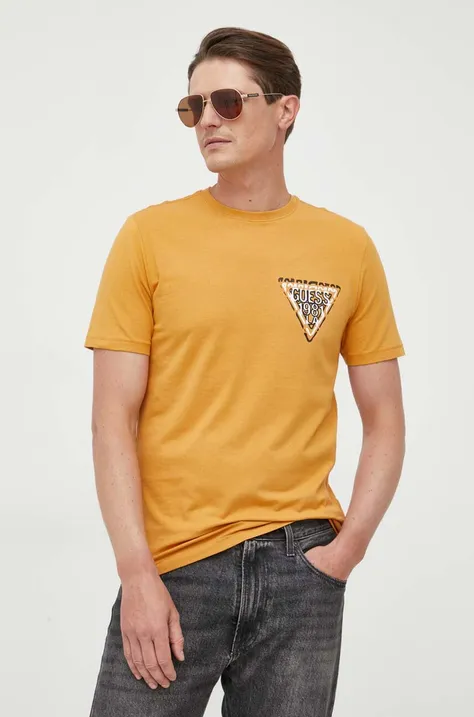 Μπλουζάκι Guess χρώμα: πορτοκαλί