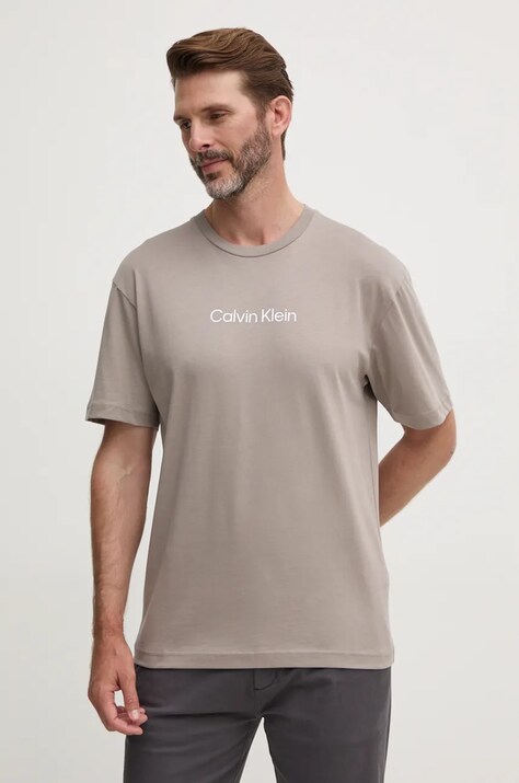 Calvin Klein tricou din bumbac barbati, culoarea gri, modelator, K10K111346