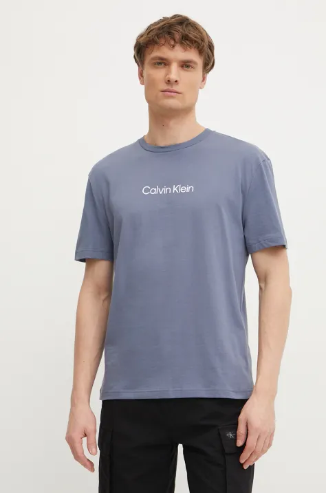 Βαμβακερό μπλουζάκι Calvin Klein ανδρικό, χρώμα: μπλε, K10K111346