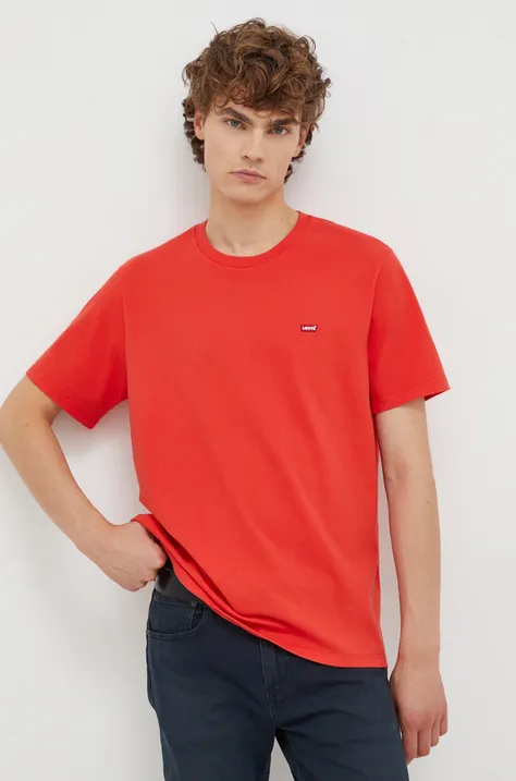 Βαμβακερό μπλουζάκι Levi's χρώμα: κόκκινο
