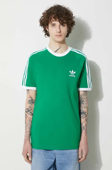 adidas Originals tricou din bumbac culoarea verde, cu imprimeu IM0410