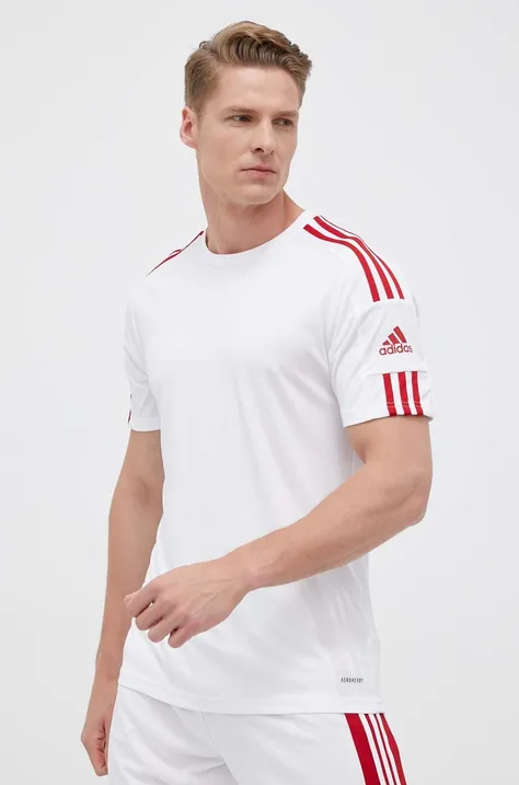 adidas Performance t-shirt treningowy Squadra 21 kolor biały z aplikacją