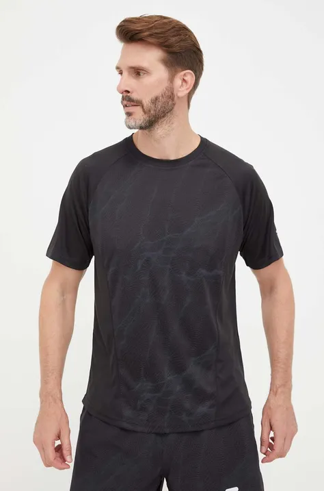 Μπλουζάκι προπόνησης Fila Royan χρώμα: μαύρο