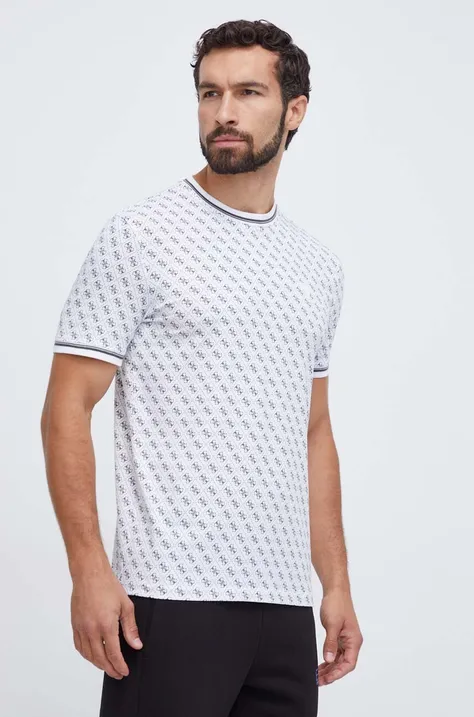 Тениска Guess MARSHALL в бяло с десен Z2YI05 J1314