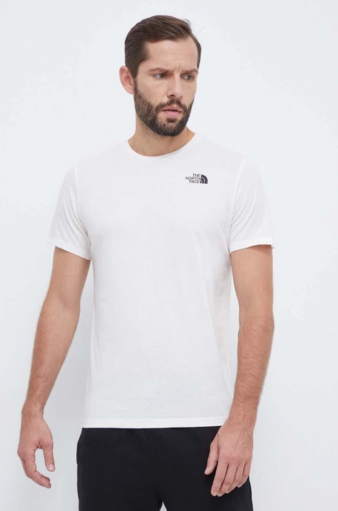 The North Face t-shirt bézs, férfi, sima