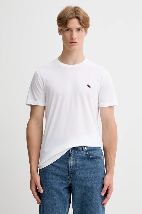 Abercrombie & Fitch t-shirt 3-pack męski kolor zielony gładki