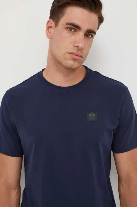 Majica kratkih rukava North Sails za muškarce, boja: tamno plava, s aplikacijom
