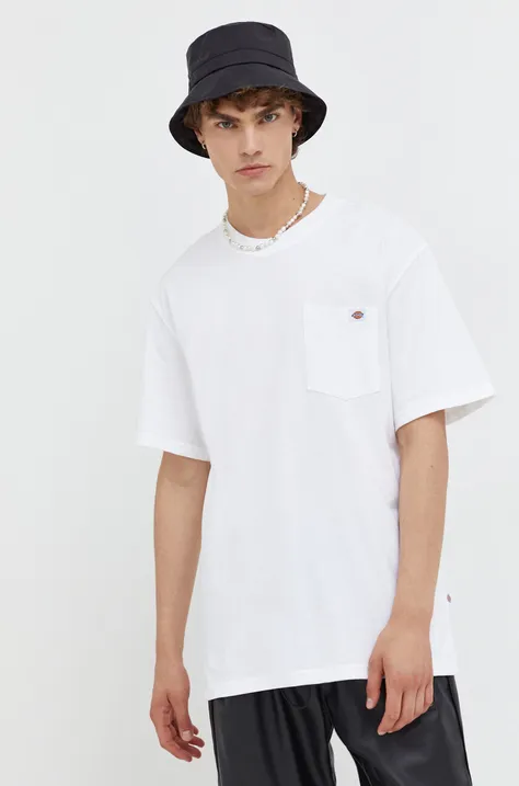 Dickies t-shirt bawełniany kolor biały gładki