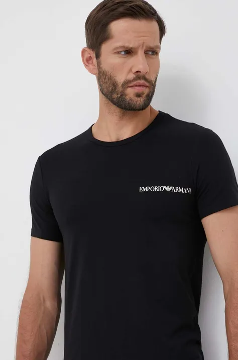Emporio Armani Underwear póló otthoni viseletre 2 db nyomott mintás