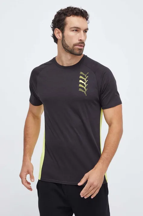 Puma t-shirt treningowy kolor czarny z nadrukiem