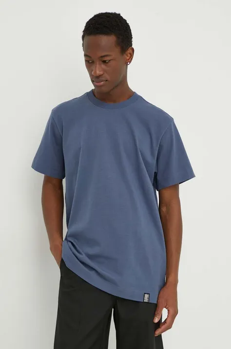 Bavlnené tričko G-Star Raw tmavomodrá farba, jednofarebný