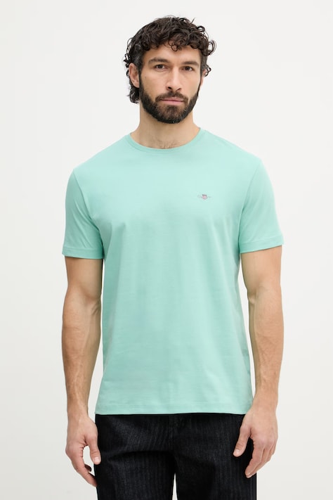 Gant t-shirt da uomo in cotone verde 2003184