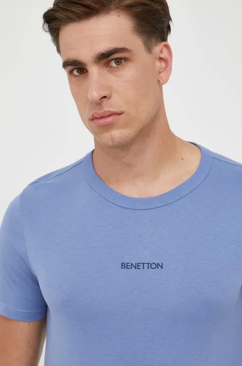Хлопковая футболка United Colors of Benetton с принтом