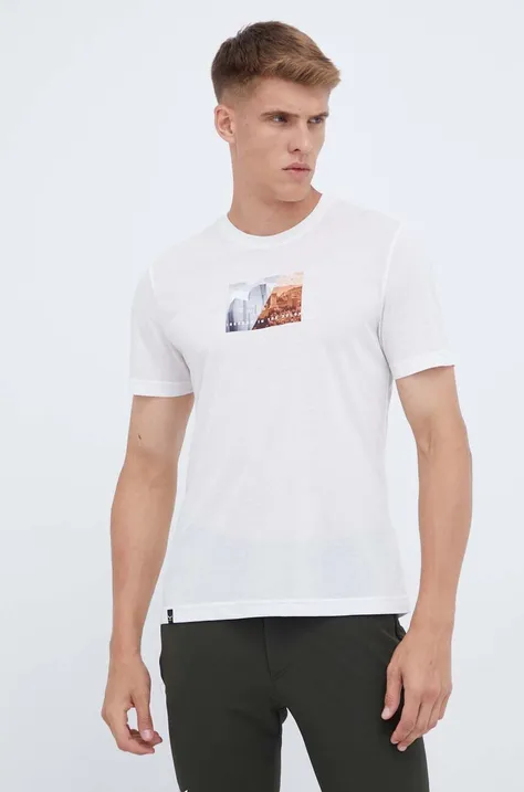 Спортивна футболка Salewa Pure Design Dry колір бежевий з принтом