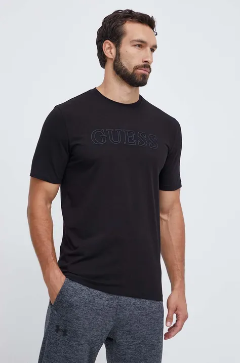 Guess t-shirt ALPHY męski kolor czarny z aplikacją Z2YI11 J1314