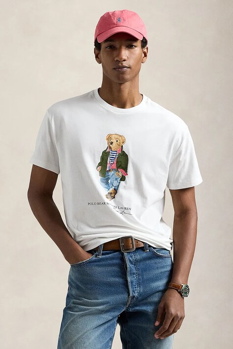Polo Ralph Lauren cotton t-shirt men’s white color with a print 710854497