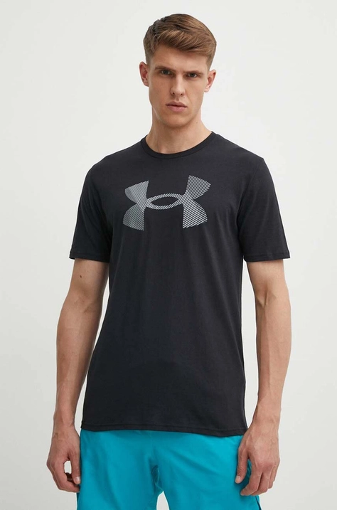 Under Armour t-shirt fekete, férfi, nyomott mintás