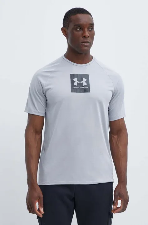 Under Armour edzős póló fekete, nyomott mintás, 1380785