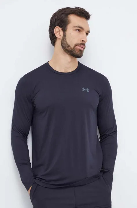 Tréningové tričko s dlhým rukávom Under Armour Motion čierna farba, jednofarebný