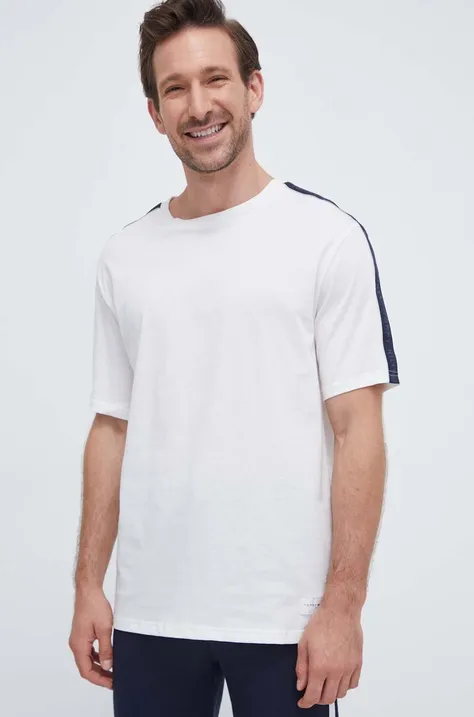 Bavlnené tričko Tommy Hilfiger béžová farba, jednofarebný