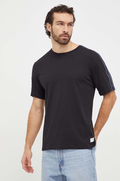 Pamučna majica Tommy Hilfiger boja: crna, bez uzorka, UM0UM03005