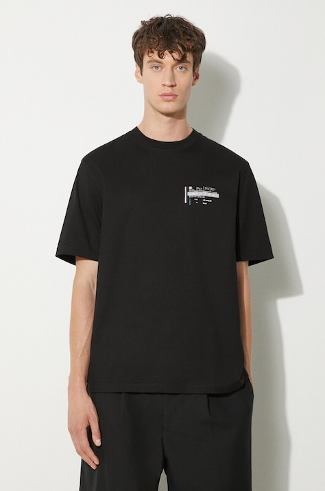 STAMPD cotton t-shirt men’s black color with a print