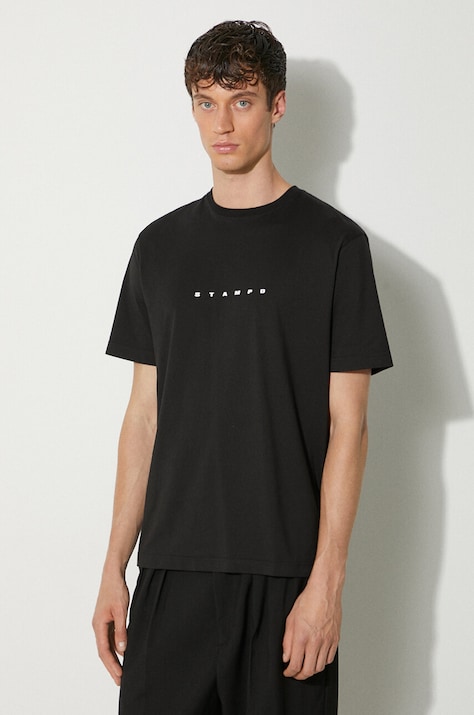 STAMPD cotton t-shirt men’s black color with a print