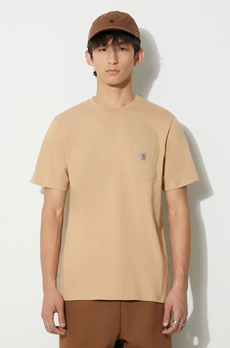 Carhartt WIP t-shirt in cotone uomo colore beige