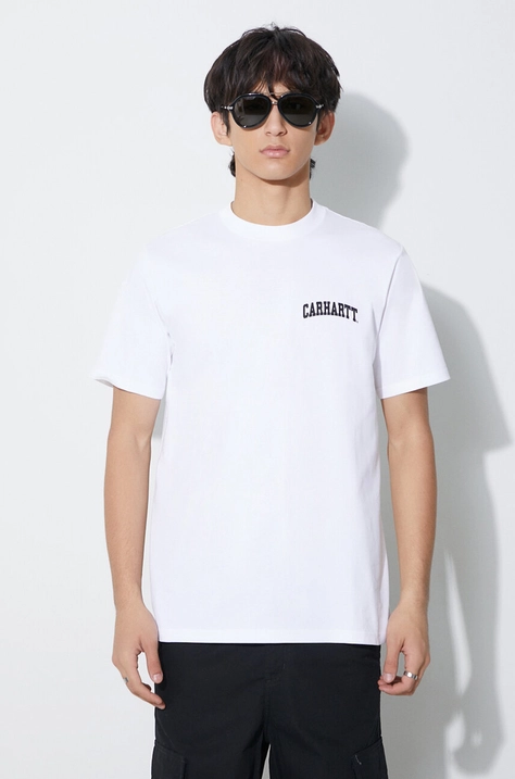 Carhartt WIP t-shirt in cotone uomo colore bianco