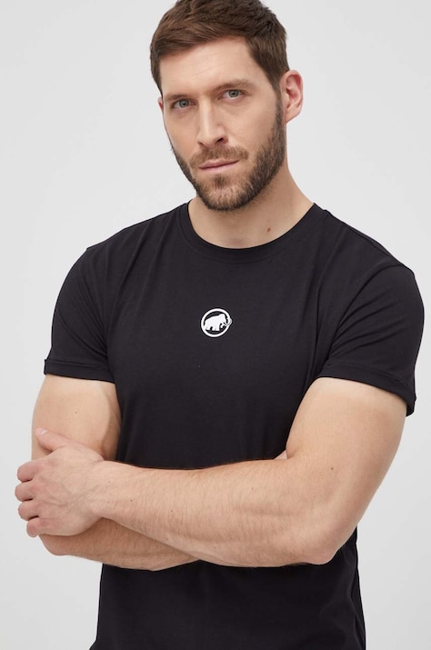 Mammut t-shirt Seon męski kolor czarny gładki