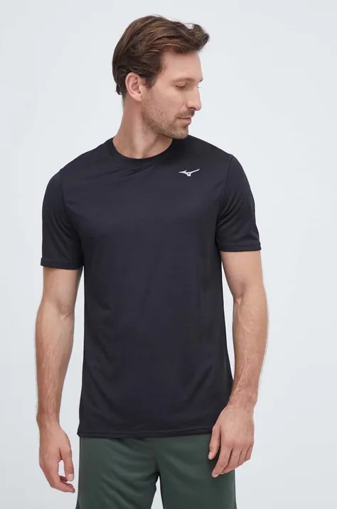 Μπλουζάκι για τρέξιμο Mizuno Impulse χρώμα: μαύρο, J2GAA519