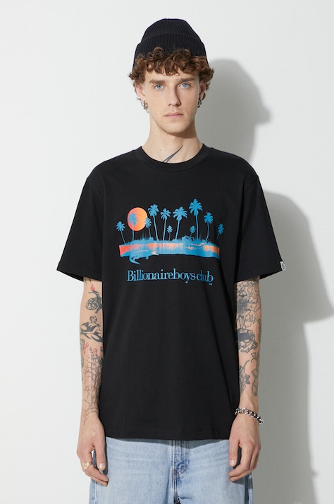 Бавовняна футболка Billionaire Boys Club колір чорний з принтом