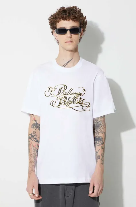 Billionaire Boys Club tricou din bumbac culoarea alb, cu imprimeu