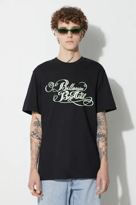 Bavlněné tričko Billionaire Boys Club černá barva, s potiskem