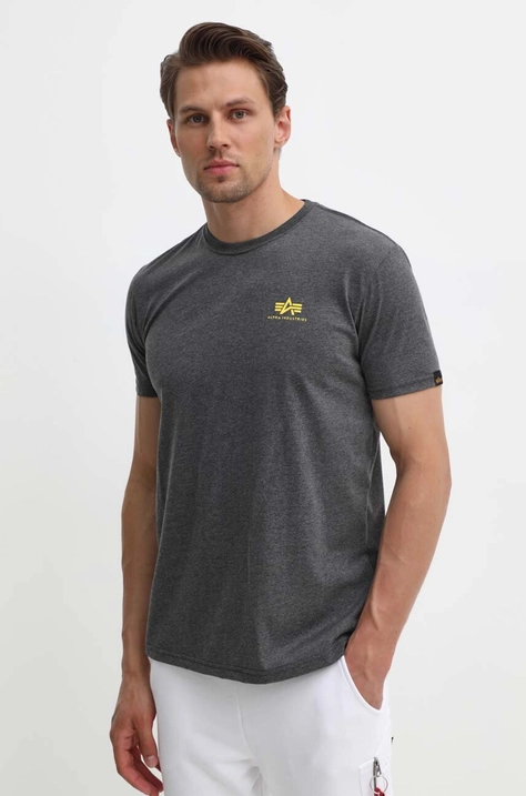 Tričko Alpha Industries Basic T Small Logo šedá barva, 188505.315