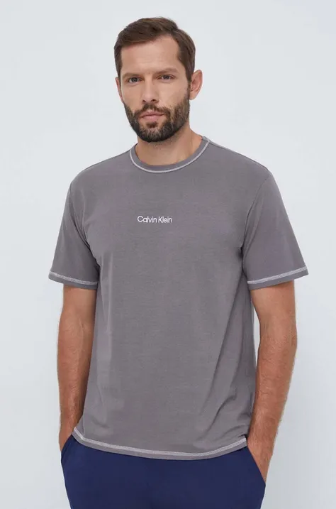Футболка лаунж Calvin Klein Underwear колір сірий однотонний